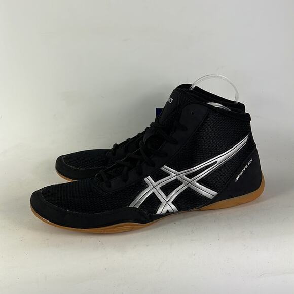 Asics matflex athletic wrestling shoes sneakers mens 13 black silver tan new - Picture 5 of 9